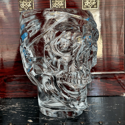 Vintage luminarc pirate skull - pirate,