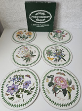 6 x Portmeirion Round Botanic Garden Placemats - used - vintage