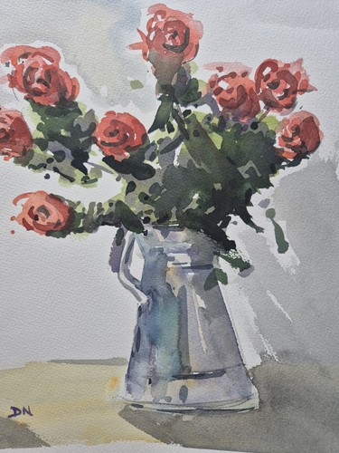 Still life roses original - still,
