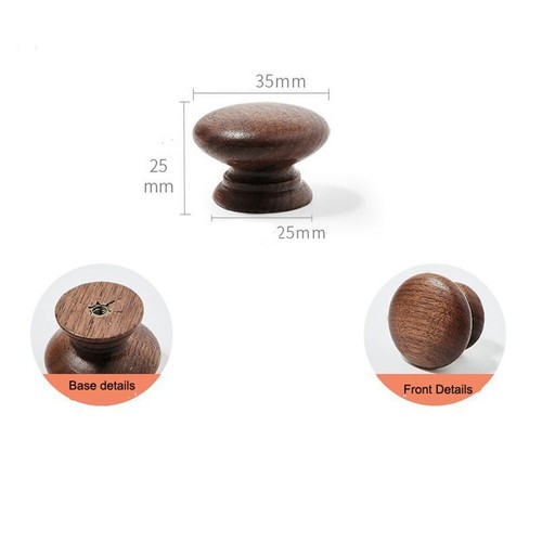 Walnut wood cabinet - cabinet, handles