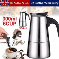 Coffee Percolator Pot Induction Stainless Steel Italian Espresso Maker 6 Cups