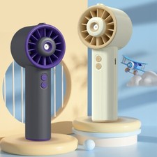 Portable Spray Mist Fan Mini Hand-held Desk Cooler 3 Speed USB Rechargeable