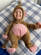 Cbeebies Baby Jake dressed as a Monkey soft toy doll - approx 6” sitting