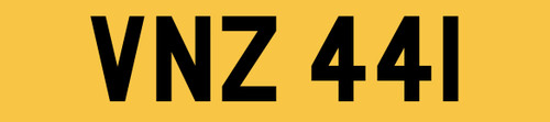 Dateless number plate - number, vnz