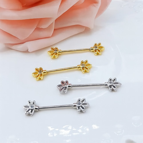 2pcs set lotus nipple ring - 2pcs/set,