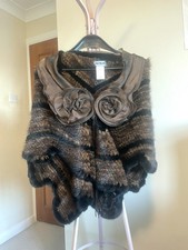Vintage Brown Faux Fur Cape