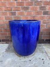 Large blue Glazed Terracotta