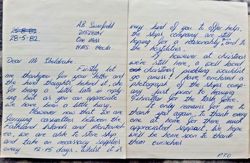 Falkland islands 1982 letter - 1982,