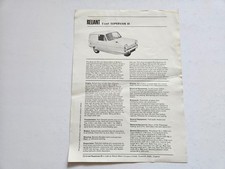 RELIANT SUPERVAN SALES