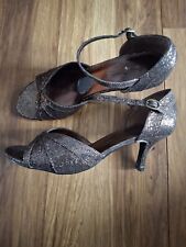 Anne Michelle Bronze Sparkly Strappy Heel Shoes size 6