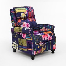 Colourful patchwork recliner - colourful,