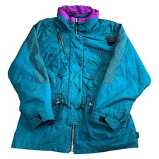 Mountain Goat Ski Jacket Retro 90s Apres Snow Vintage Green Womens Large
