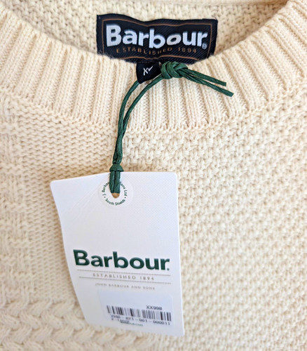 Barbour men cream cable - cream, cable-knit