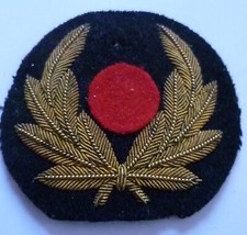 German Kriegsmarine Uniform Patch Bullion Wire Padded Used ANTIQUE Org