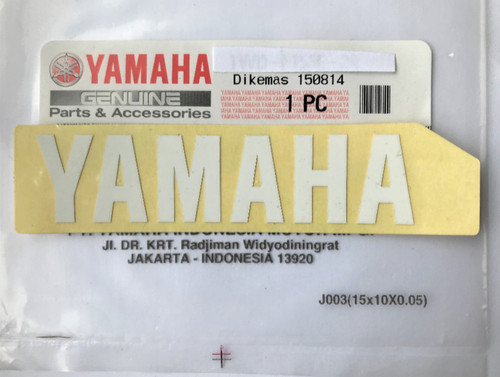 Yamaha 80mm 18mm white decal - x,