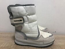 TRESSPASS LADIES WHITE FASTEN WOOL LINED WATERPROOF SNOW BOOTS UK 4 EUR 37 D35