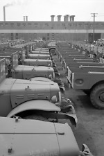 Dodge Army Trucks WWII Detroit Michigan Historic Vintage Old photo multiple size