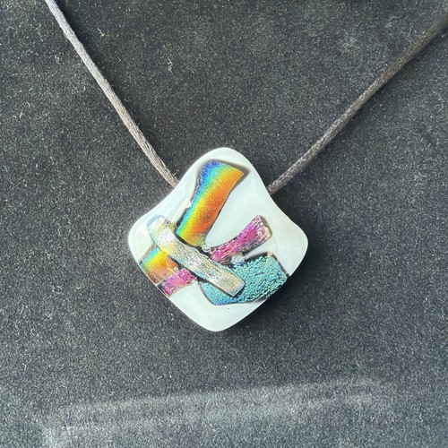 Handmade square glass pendant - handmade,