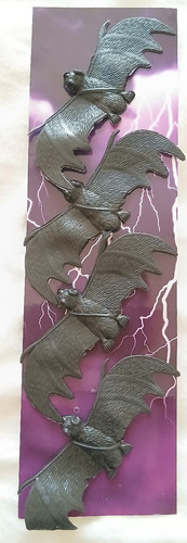 Rubber black vampire bats - black,