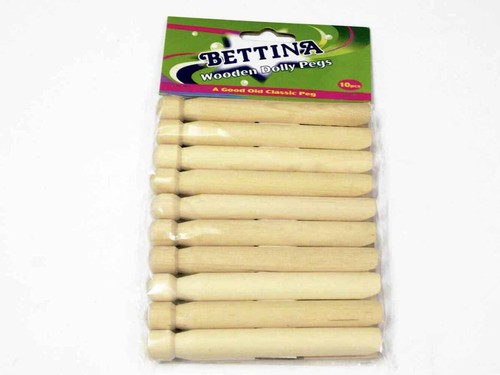 Wooden dolly pegs - wooden,