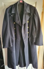 British Royal Navy Captain's Greatcoat Vintage Rare Genuine Great Coat Buttons 