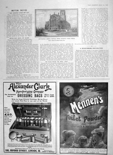 Old antique print 1905 - antique,