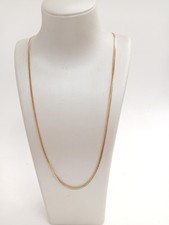 Vintage 9ct Yellow Gold Curb Link Chain Necklace 52cm Length Boxed 6.21g