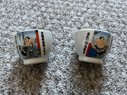 Pair ceramic japanese sake - pair, of