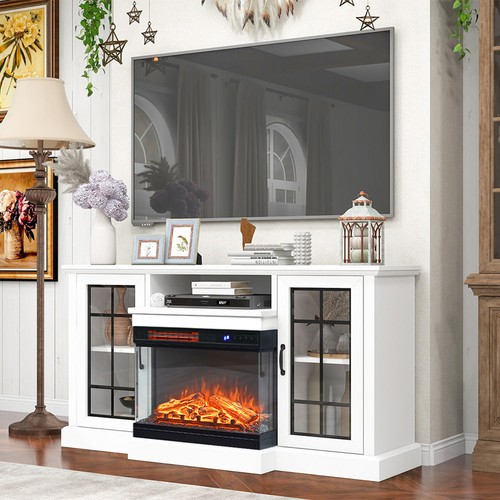 Electric fireplace with - fireplace, tv