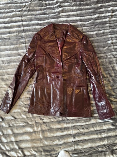 Vintage burgundy leather