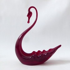 Whitefriars art glass swan