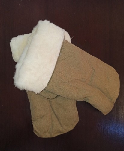 Super warm fur mittens wool - super,