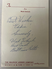 Coach Weeb Ewbank Autographed