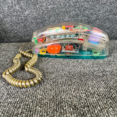 80s retro telephone clear neon - retro,