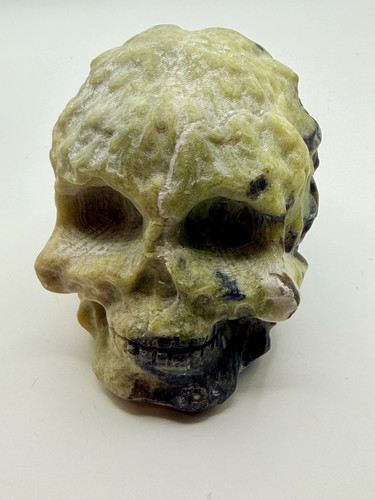Green man skull lime - green,