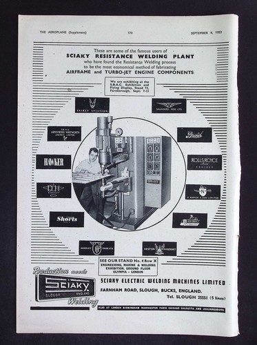 Original 1953 advert sciaky - 1953,