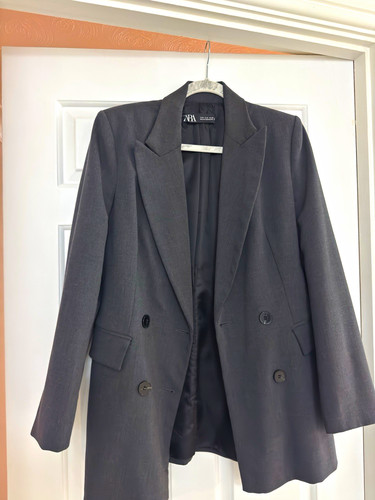 Zara womens black twill lined - black,