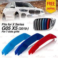 7 BARS Front Kidney Grille 3 Colour Cover Insert Stripe fit BMW X5 G05 2019 & Up