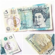 AA06 225456 - £5 Plastic Polymer Five Pound Note - Serial Number AA06 225456
