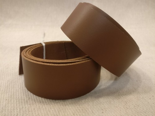 Chestnut brown leather 127cm - brown,