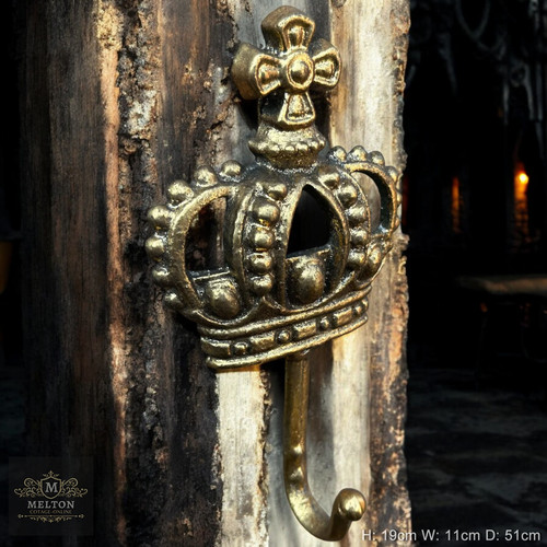 19cm crown coat hook large - 19cm,