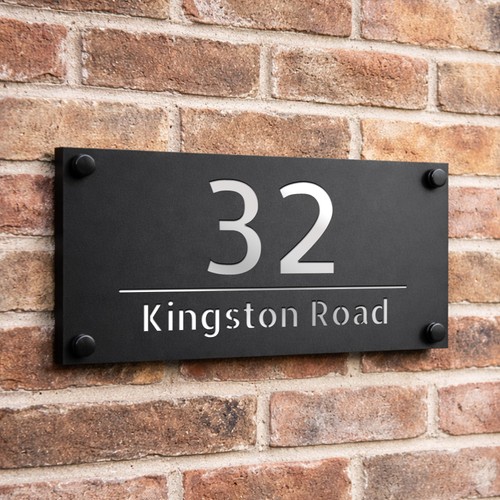Number sign personalised house - sign,