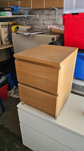 Ikea malm drawer bedside - 2-drawer,