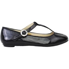 Fred Perry Low Hook & Loop Black Patent Leather Womens Shoes B967W_102