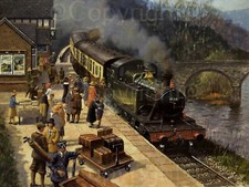 The Llangollen Railway  Station Nostalgic Iconic Steam Train Metal Wall Art