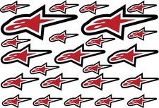 24 X ALPINESTARS STICKERS SET