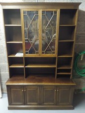 dark solid oak dresser excellent condition 2 mtres high x 132cm wide x 48 deep, 