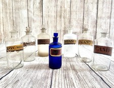 7 x ANTIQUE 1850's APOTHECARY