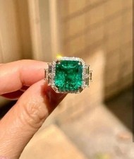 3.58 Ct Emerald Cut Emerald &