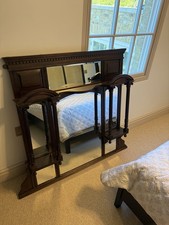 Large Vintage Mahogany Wall